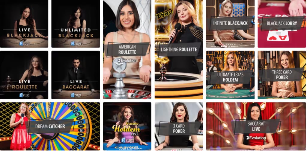 BetMGM blackjack en vivo.