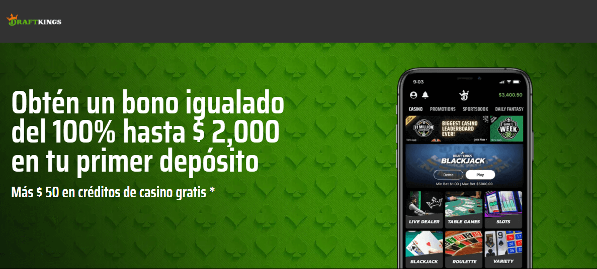 Bono de DraftKings Casino
